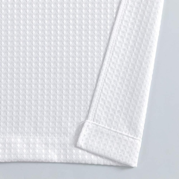 WHITE VALANCE WAFFLE WEAVE TEXTURE LIGHT FILTER WINDOW CURTAIN CURTAIN 57" x 19" - Picture 5 of 7